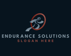Endurance - Running Man Fitness logo design