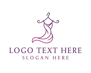 Fabric - Feminine Fashion Dress logo design