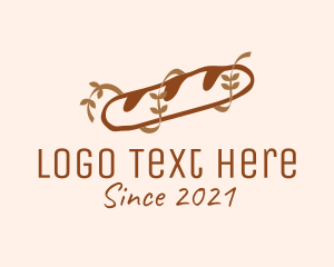 Wheat Bread - Brown Baguette Bread logo design