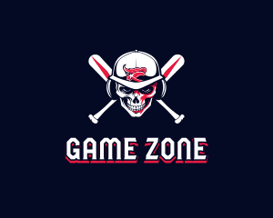 Skull Baseball Sports logo design