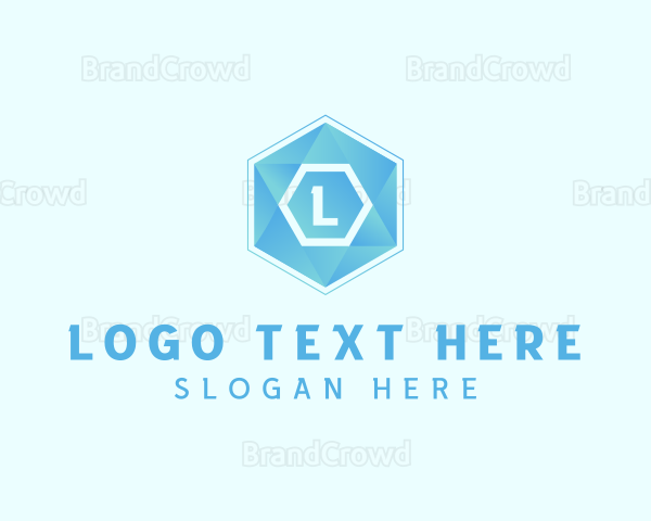 Geometric Tech Hexagon Logo