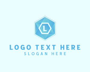 Geometric Tech Hexagon  logo design