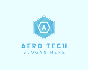 Geometric Tech Hexagon  logo design