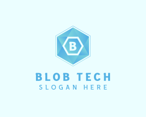 Geometric Tech Hexagon  logo design