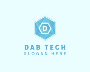 Geometric Tech Hexagon  logo design