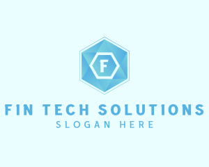 Geometric Tech Hexagon  logo design