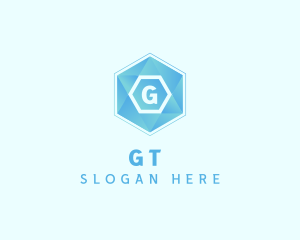 Geometric Tech Hexagon  logo design