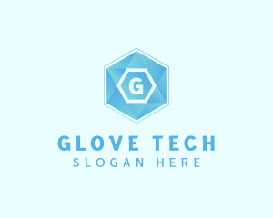 Geometric Tech Hexagon  logo design