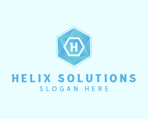 Geometric Tech Hexagon  logo design