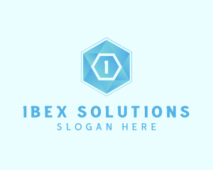 Geometric Tech Hexagon  logo design