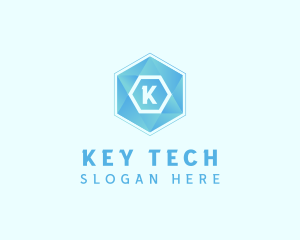 Geometric Tech Hexagon  logo design