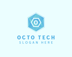 Geometric Tech Hexagon  logo design