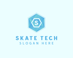 Geometric Tech Hexagon  logo design