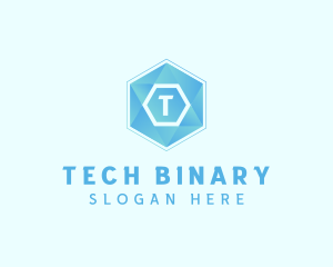 Geometric Tech Hexagon  logo design