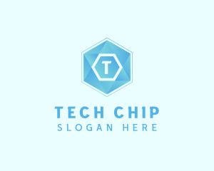 Geometric Tech Hexagon  logo design