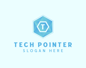 Geometric Tech Hexagon  logo design