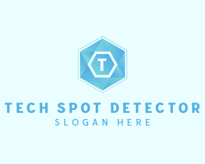 Geometric Tech Hexagon  logo design