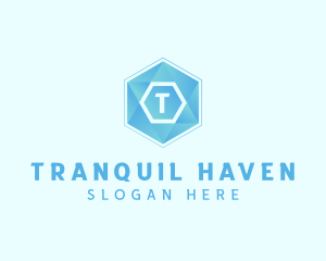 Geometric Tech Hexagon  logo design