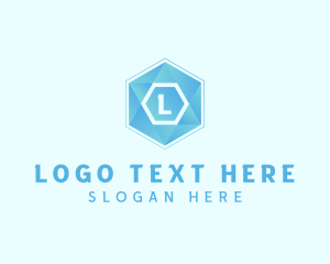 Geometric Tech Hexagon  Logo