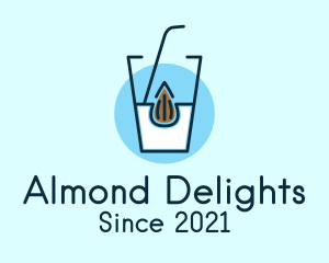 Almond - Almond Milk Glass logo design