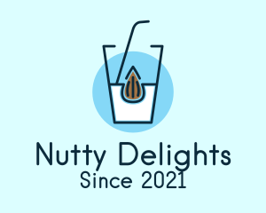 Nut - Almond Milk Glass logo design
