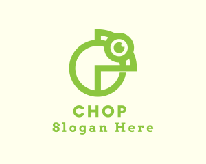 Green Chameleon Pet Logo