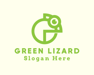 Green Chameleon Pet logo design