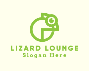 Green Chameleon Pet logo design