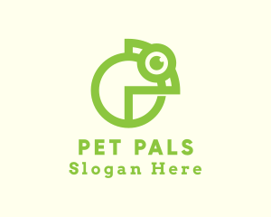 Green Chameleon Pet logo design