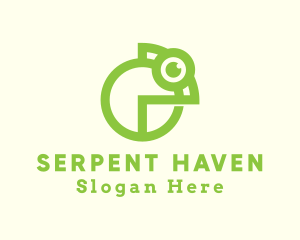 Green Chameleon Pet logo design