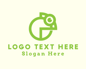 Green Chameleon Pet Logo