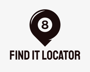 Locator - Billiard Location Pin logo design