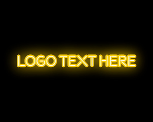 Music - Bright Neon Bar logo design