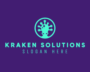 Kraken Virus Disease logo design