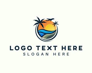 Outdoor - Tropical Beach Resort Escapade logo design