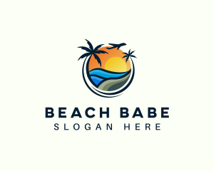 Tropical Beach Resort Escapade logo design