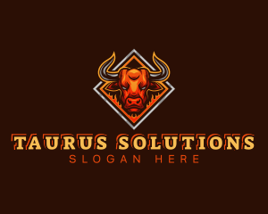 Taurus - Fire Bull Taurus Gaming logo design