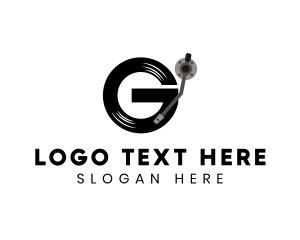 Library - Vinyl Music Letter G logo design
