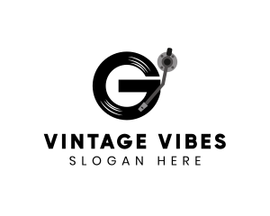 Analog - Vinyl Music Letter G logo design