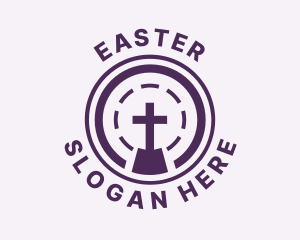 Fellowship - Purple Cross Worship logo design