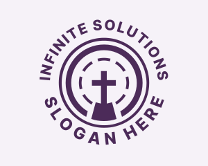 Pastoral - Purple Cross Worship logo design