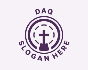 Purple Cross Worship logo design