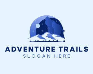 Wolf Mountain Adventure logo design