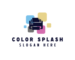 Color Printer Ink logo design