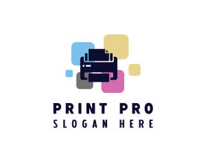 Printer - Color Printer Ink logo design