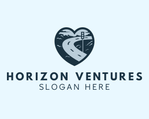 Horizon - Heart Stoplight Road Transport logo design