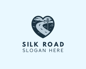 Heart Stoplight Road Transport logo design