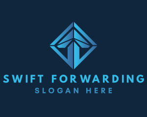 Gradient Blue Upward Arrow logo design