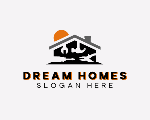 Home Improvement House Tools Logo