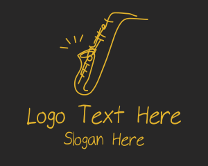 Golden Jazz Saxophone  Logo